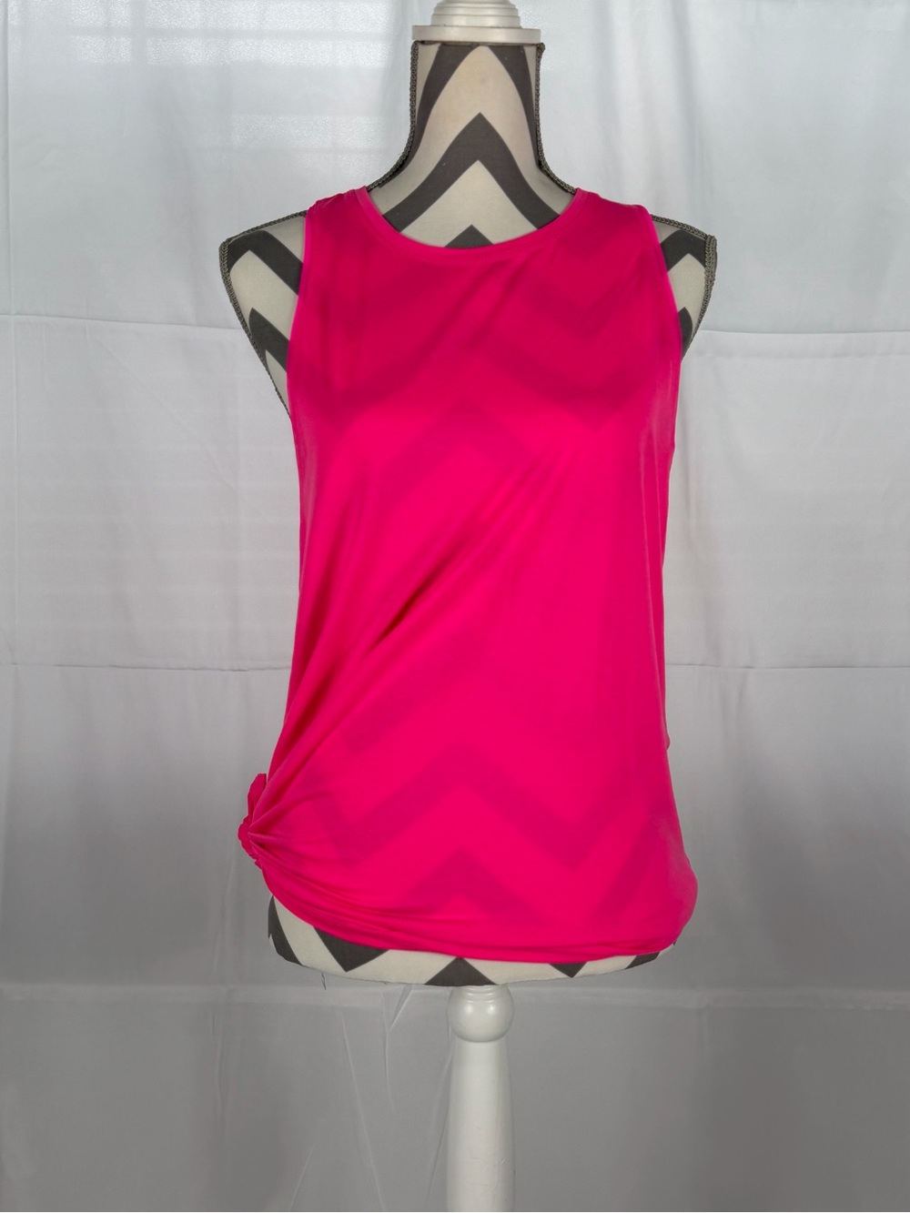 Athleta Essence Side Slit Tank Top Neon Pink Size Medium